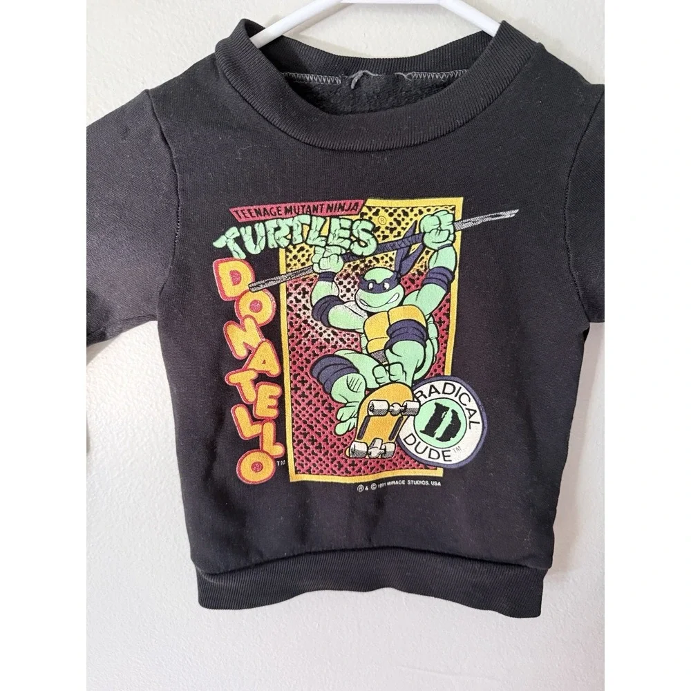VTG‎ Kids 1991 Mirage Teenage Mutant Ninja Turtles Donatello Crewneck Sweatshirt